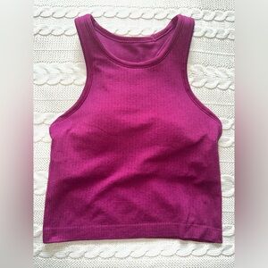 Lululemon Ebb to Street Cropped Racerback Tank Top Magenta Purple Size 4
